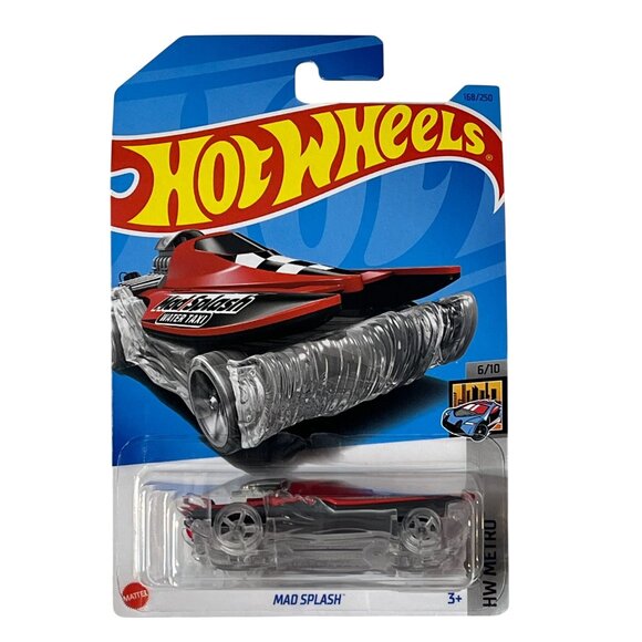 Hot Wheels Mad Splash HW Metro 2024 Red Silver Boat Car 1:64 Diecast - Picture 1 of 7